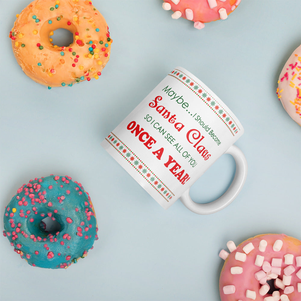 White glossy mug