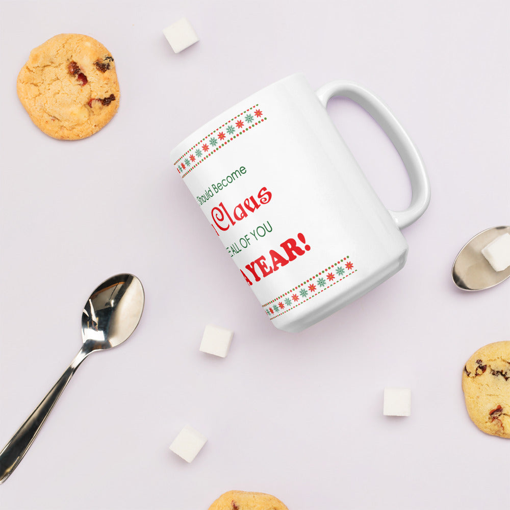 White glossy mug