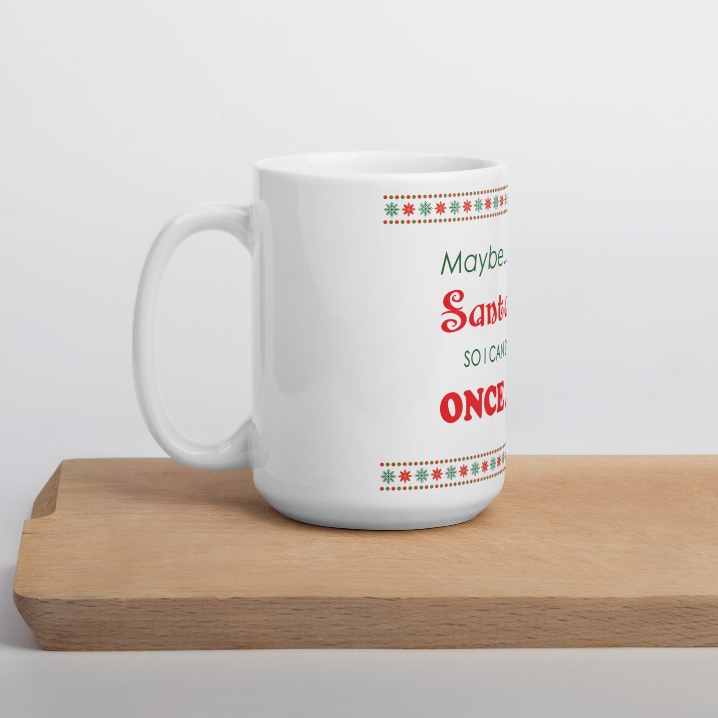 White glossy mug