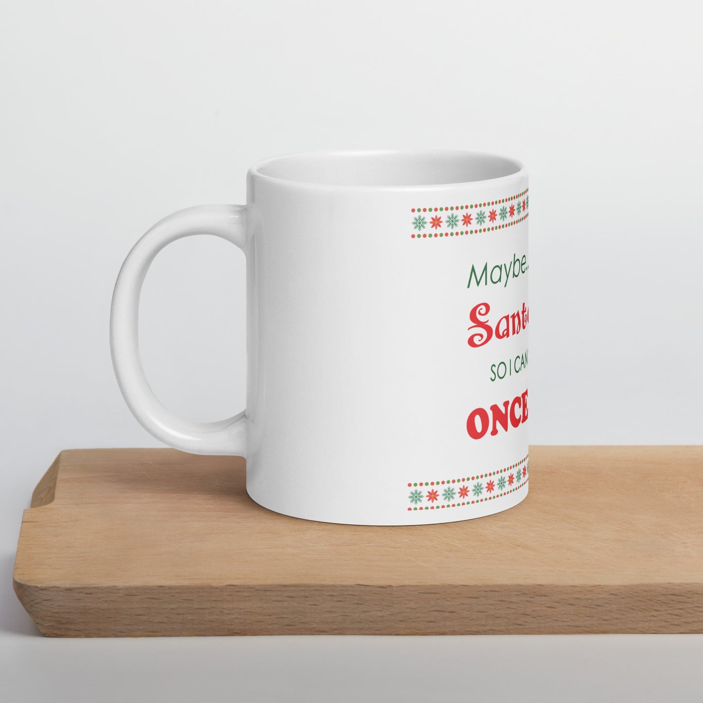 White glossy mug