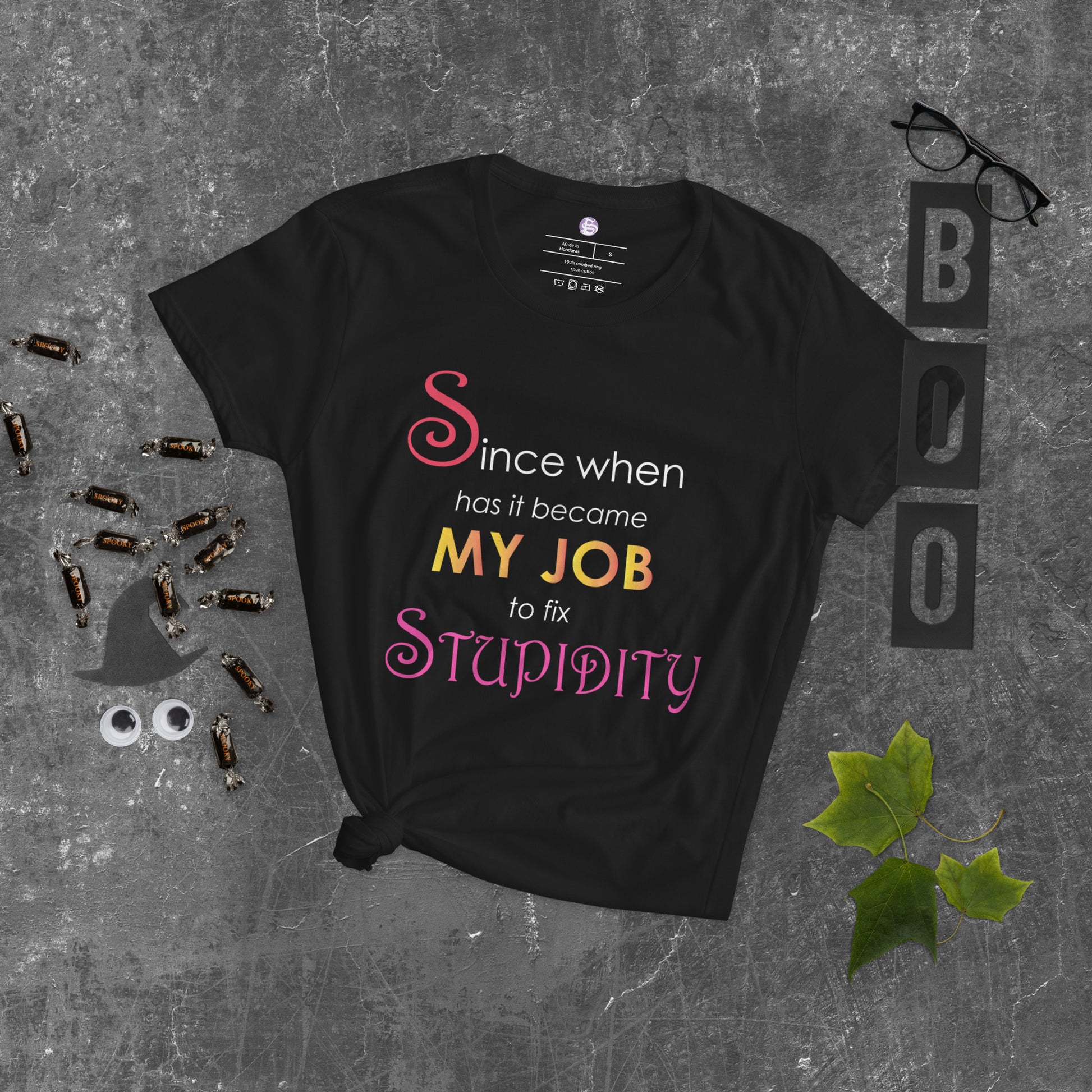 Black Graphic T-Shirt - Crop Top Tees | SassyL