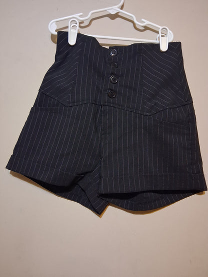 Chic Pinstripe High-Waisted Shorts