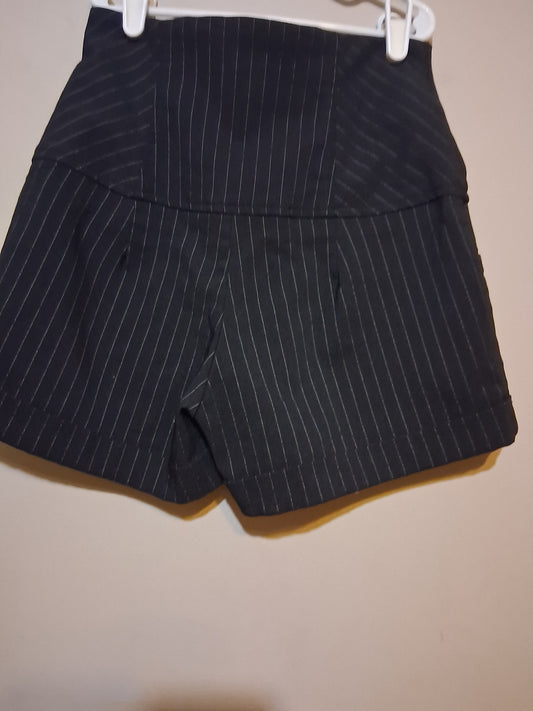 Chic Pinstripe High-Waisted Shorts
