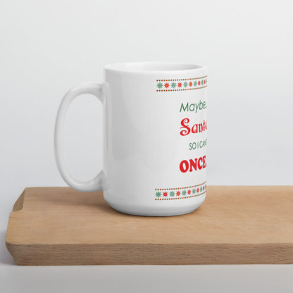 White glossy mug